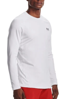 Under Armour T-shirt Met Lange Mouwen Under UA CG Armour Fitted Crew-WHT